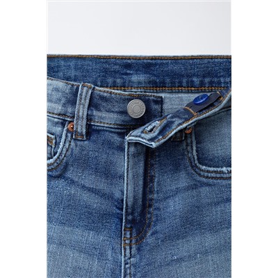 FIVE-POCKET DENIM BERMUDA SHORTS
