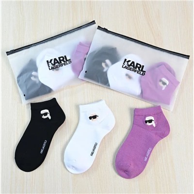 Набор хлопковых носочков (3 пары в упаковке) KARL LAGERFEL*D