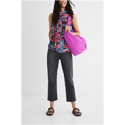 Blusa loose cuello halter