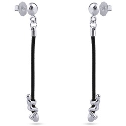 Серьги Объятия (покрытие родий), Есть комплект