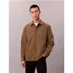 Cotton Nylon Relaxed Button-Down Shirt