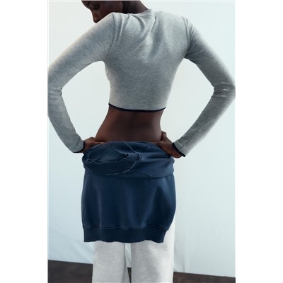 MOCK LAYER CROP T-SHIRT