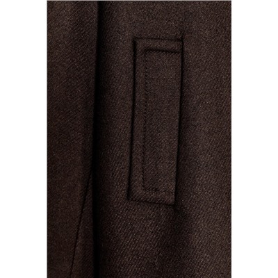 CROPPED WOOL COAT WITH HIGH NECK