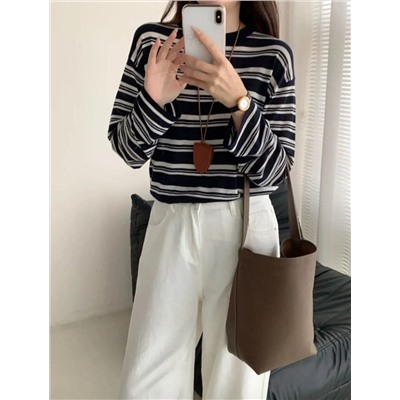 Женский лонгслив в полоску