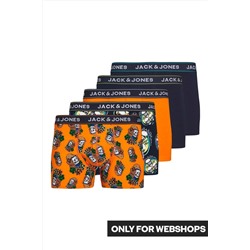 Jack & Jones Jack Jones Jactrıple Skull Trunks 5 Pack Erkek Lacivert Boxer 12251417-04