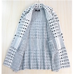 Женский мягкий трикотажный жакет с геометрическим узором