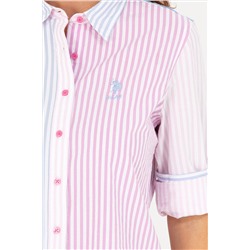 Kadın Pembe Uzun Kollu Gömlek