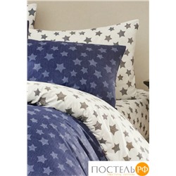 Постельное белье "Карвен" ранфорс евро (Light Navy Blue)