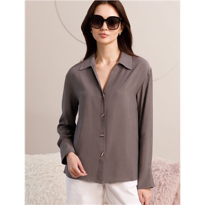 Блузка с широкими манжетами из вискозы с лиоцеллом