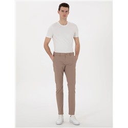 Vizon Slim Fit Beli Lastikli Kanvas Pantolon
