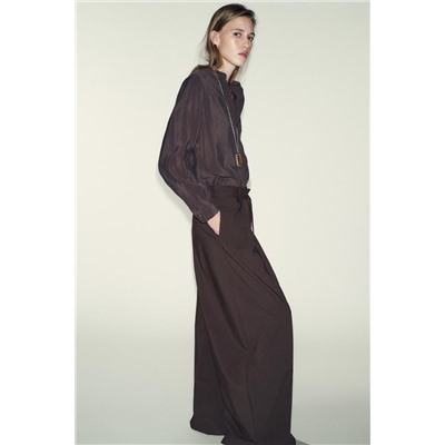 WIDE-LEG TROUSERS WITH THIN BELT