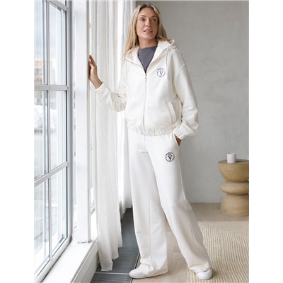 Прямые брюки из петельчатого футера-трехнитки