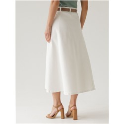 Юбка на запАх из эластичного денима