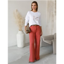 Лонгслив из премиального хлопка с эластаном