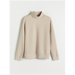 Sweatshirt mit hohem Stehkragen