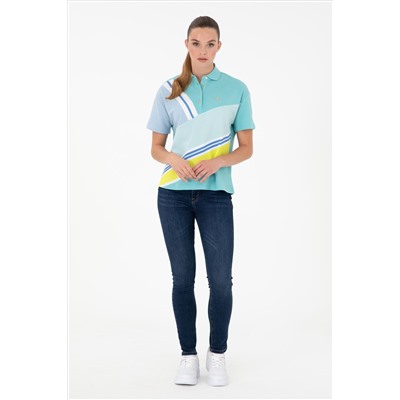 Kadın Mint Polo Yaka Tişört