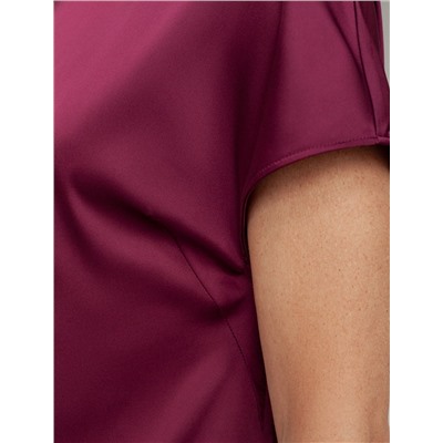 Блузка из сатина с коротким рукавом