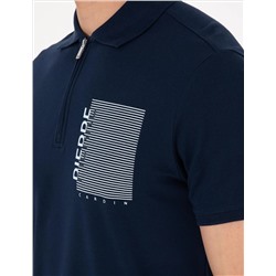 Lacivert Slim Fit Polo Yaka Tişört