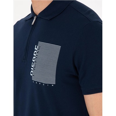 Lacivert Slim Fit Polo Yaka Tişört