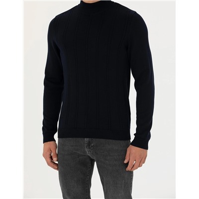 Lacivert Slim Fit Kazak