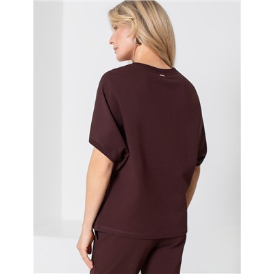 Футболка свободная из футера двухнитки с эластаном