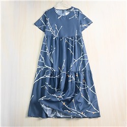 Свободное платье А-силуэта. Экспорт  Материал: полиэстер