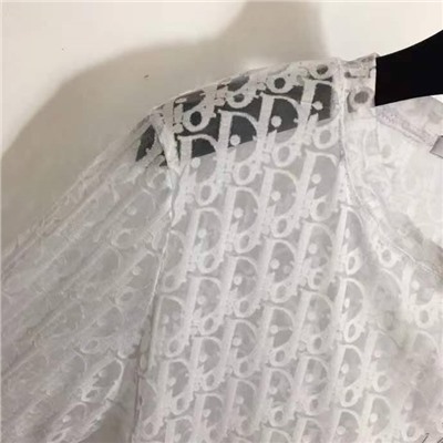 Прозрачная ажурная блузка с длинным рукавом  Christia*n Dio*r