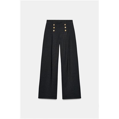 TWILL TROUSERS WITH BUTTONS