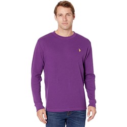U.S. POLO ASSN. Long Sleeve Crew Neck Solid Thermal Shirt