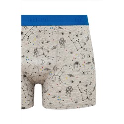 Mavi Galaksi Baskılı Gri Boxer 092084-82816