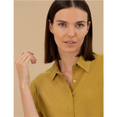 Yeşil Comfort Fit Uzun Kollu Gömlek