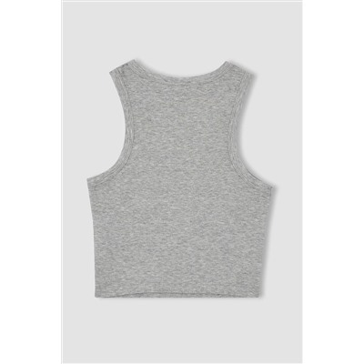 Defacto Slim Fit Halter Yaka Pamuklu Crop Top U0357AZ22SM