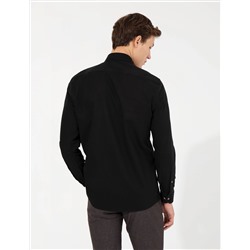 Siyah Regular Fit Uzun Kollu Gömlek