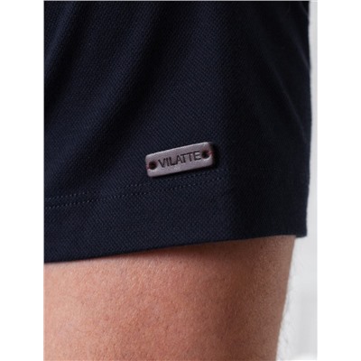 Футболка поло с плетеным воротником на пуговицах из эластичного хлопка