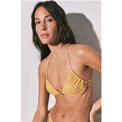 Top bikini triangular crochet multicolor