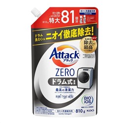 KAO Гель для стирки ATTACK ZERO Plus суперконц с защит против повт осед грязи 810 гр., см уп