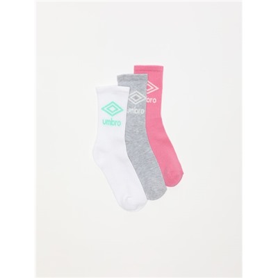 3-PACK OF RIBBED LONG UMBRO X LEFTIES SOCKS
