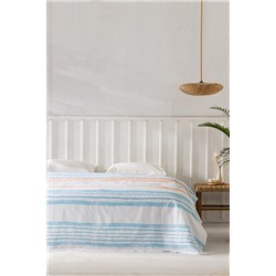 Caresse King Size Pamuklu Ecocell Baskılı Pike - Turkuaz