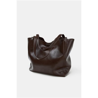 MAXI SHOPPER BAG WITH HANDLE DETAIL