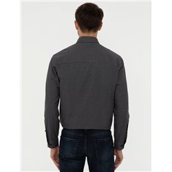 Siyah Regular Fit Uzun Kollu Gömlek