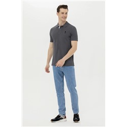 Erkek Antrasit Basic Polo Yaka Tişört