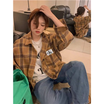 Теплая клетчатая рубашка СК