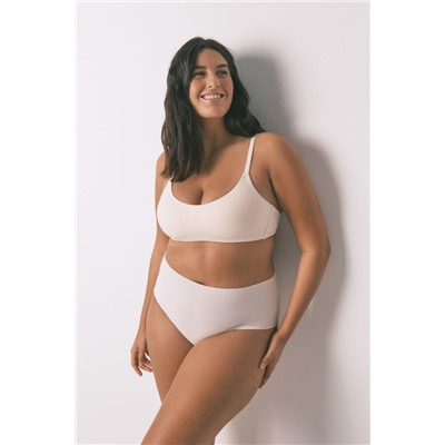 Braga alta algodón rosa