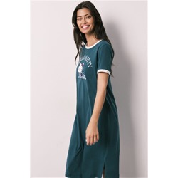 Camisón Hello Kitty algodón verde