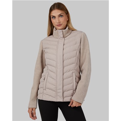 WOMEN'S MIXED MEDIA CHEVRON JACKET