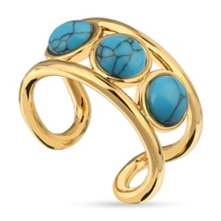 Кольцо Самоцветы (бирюза; покрытие золото), Есть комплект