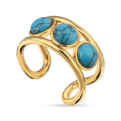 Кольцо Самоцветы (бирюза; покрытие золото), Есть комплект