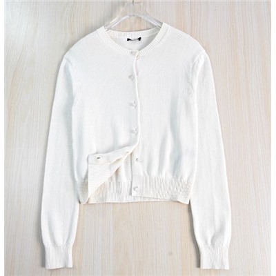 Женский кардиган из хлопковой смеси с жемчужными пуговицами МАССИМО Д