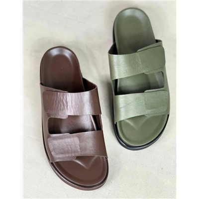 Шлепки мужские коричнев