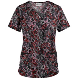 UA Twister Black Scrub Top